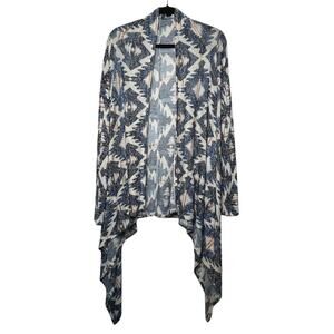 Western Cardigan Womens Size Medium Long Sleeve Open Sweater Boho Knit Top